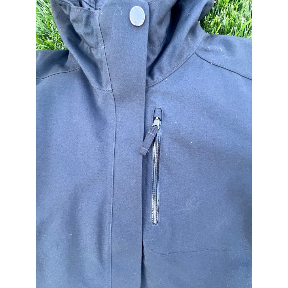 Eddie Bauer WeatherEdge Black Quilted Hooded Parka Jacket Womens Medium - Picture 16 of 16
